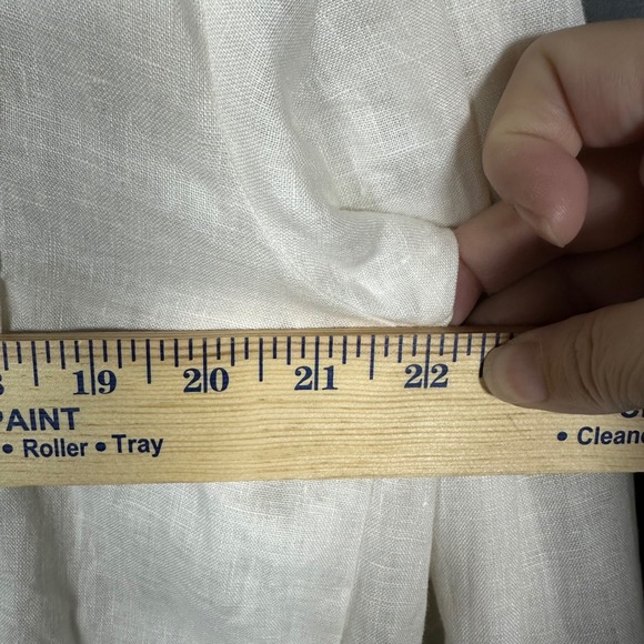 NWT Agua Bendita Ete Swan Shirt 100% Linen Embroidered Cream M/L Cover Up Resort - Picture 10 of 12